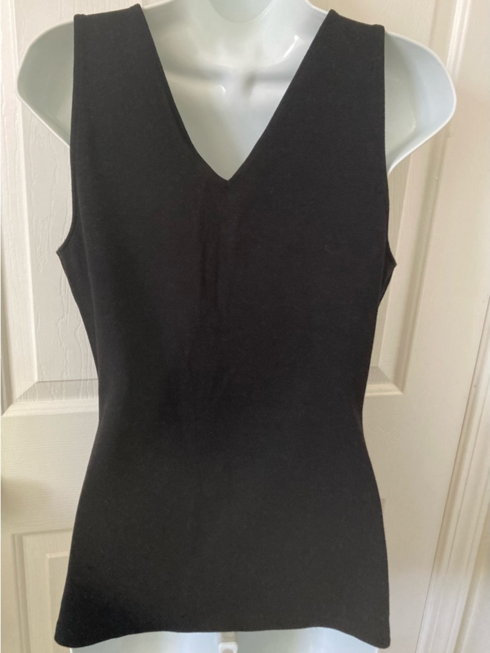 INC International Concepts Black V-Neck Tank Top - Picture 2 of 4
